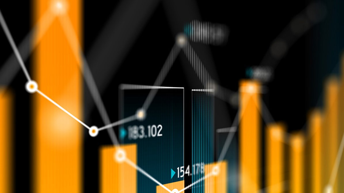 Computer screen showing data and chart