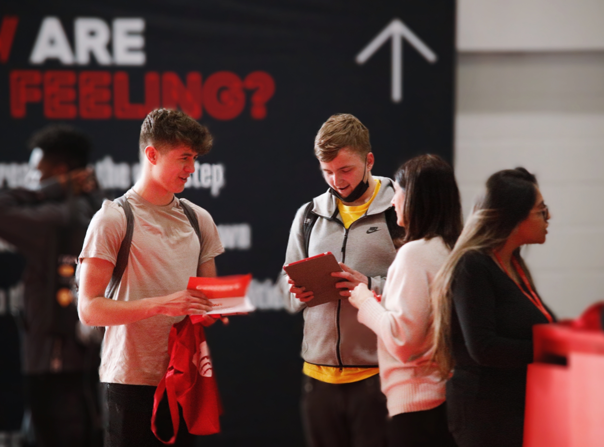 student at a ucas event