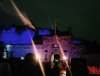 Edinburgh Castle lit up at night
