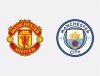 Manchester United and Manchester City emblems